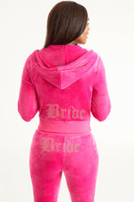 Bride Customizable Big Bling Velour Hoodie - Free Love - Juicy Couture