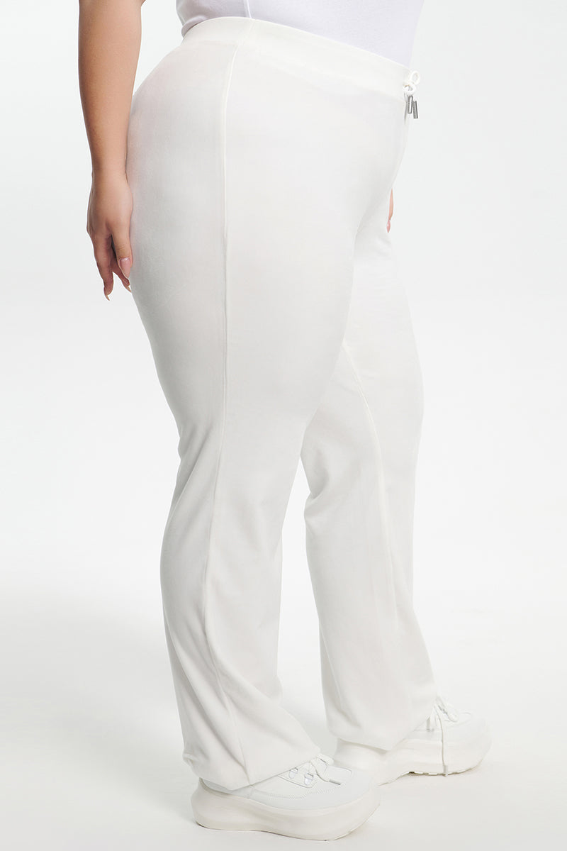 Bride Customizable Big Bling Velour Track Pants - Angel - Juicy Couture