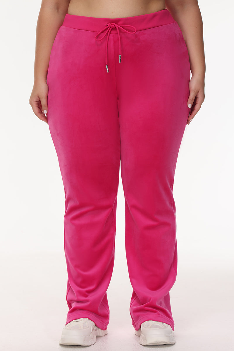 Bride Customizable Big Bling Velour Track Pants - Free Love - Juicy Couture