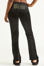 Bride Customizable Big Bling Velour Track Pants - Liquorice - Juicy Couture