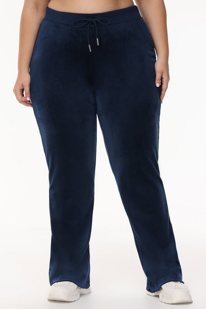 Bride Customizable Big Bling Velour Track Pants - Regal Blue - Juicy Couture