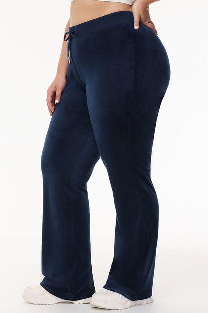 Bride Customizable Big Bling Velour Track Pants - Regal Blue - Juicy Couture