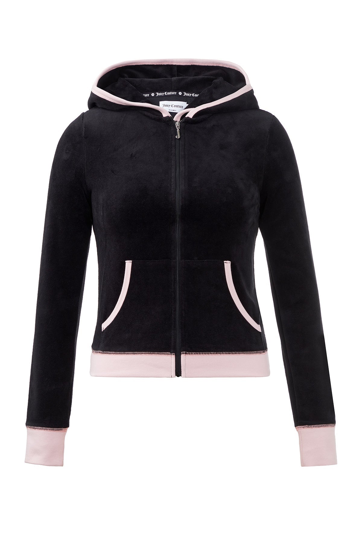 Sweetheart Cotton Velour Hoodie - Liquorice - Juicy Couture