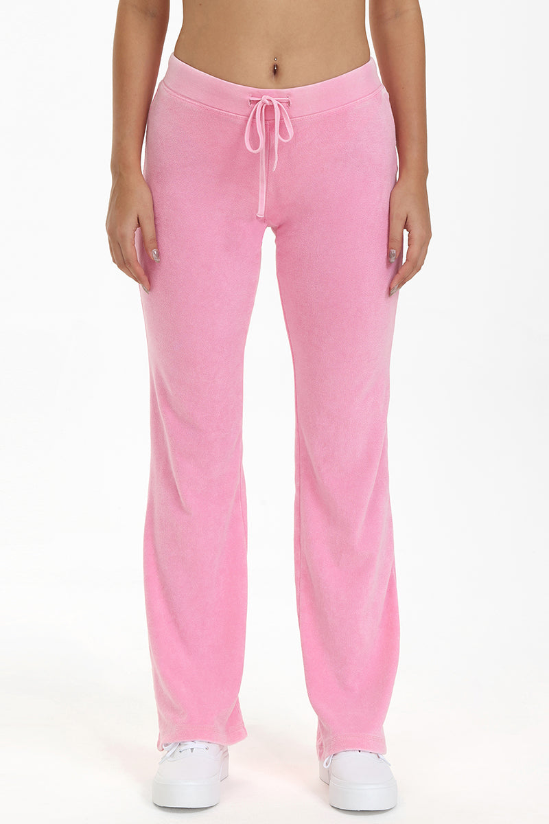 Big Bling Washed Terry Track Pants - Hot Hot - Juicy Couture