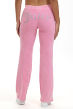 Big Bling Washed Terry Track Pants - Hot Hot - Juicy Couture
