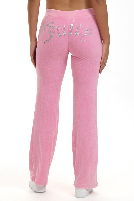 Big Bling Washed Terry Track Pants - Hot Hot - Juicy Couture