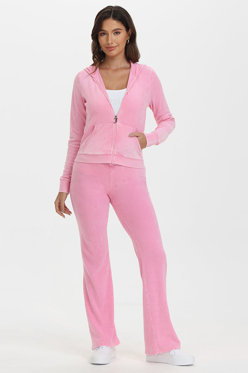 Big Bling Washed Terry Track Pants - Hot Hot - Juicy Couture