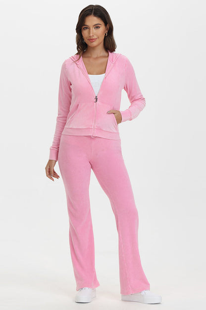 Big Bling Washed Terry Track Pants - Hot Hot - Juicy Couture