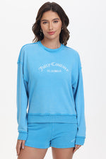 French Terry Embroidered Crewneck - Wave - Juicy Couture