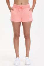 French Terry Embroidered Shorts - Guava - Juicy Couture