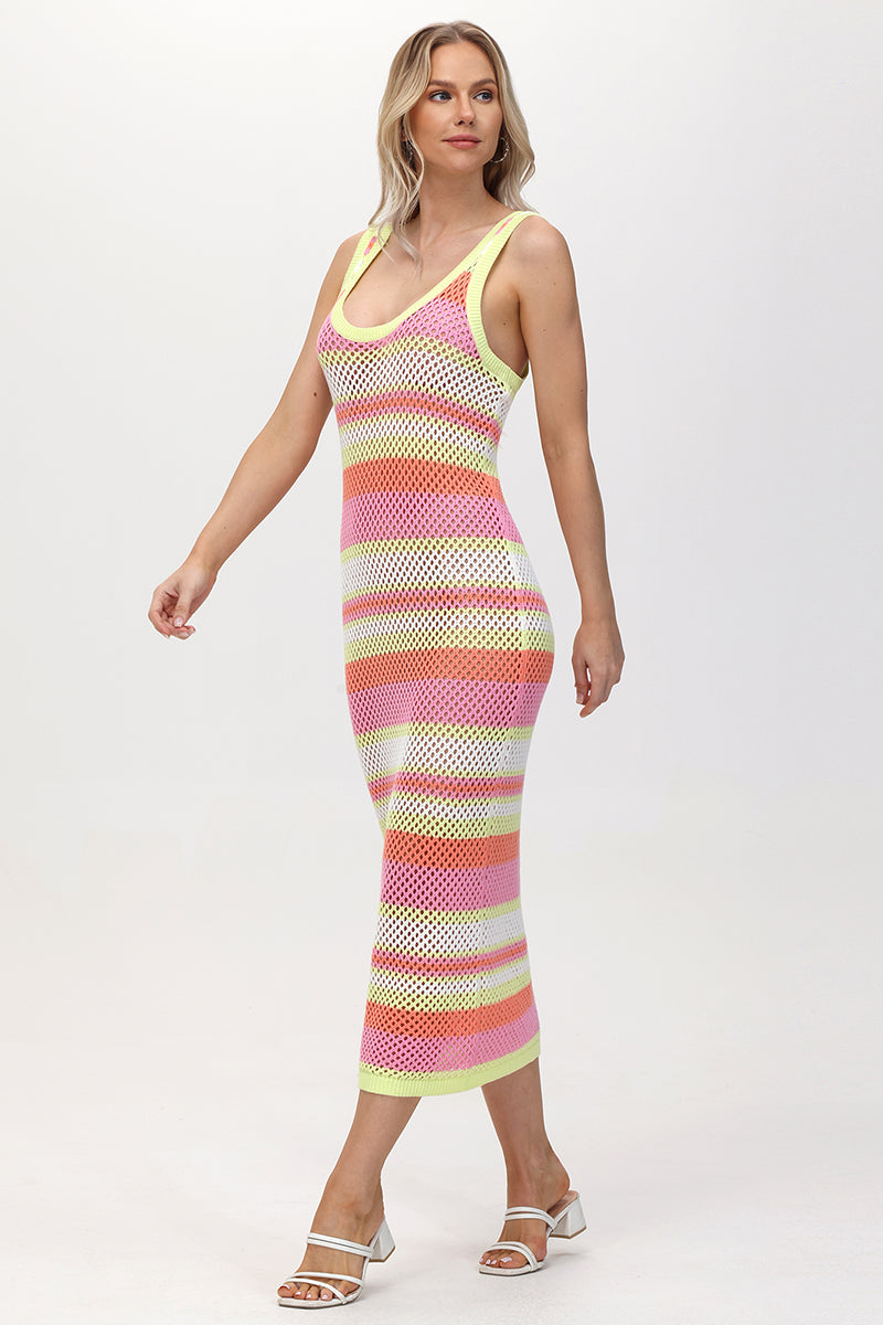 Crochet Maxi Dress - Hot Hot Multi Stripe - Juicy Couture