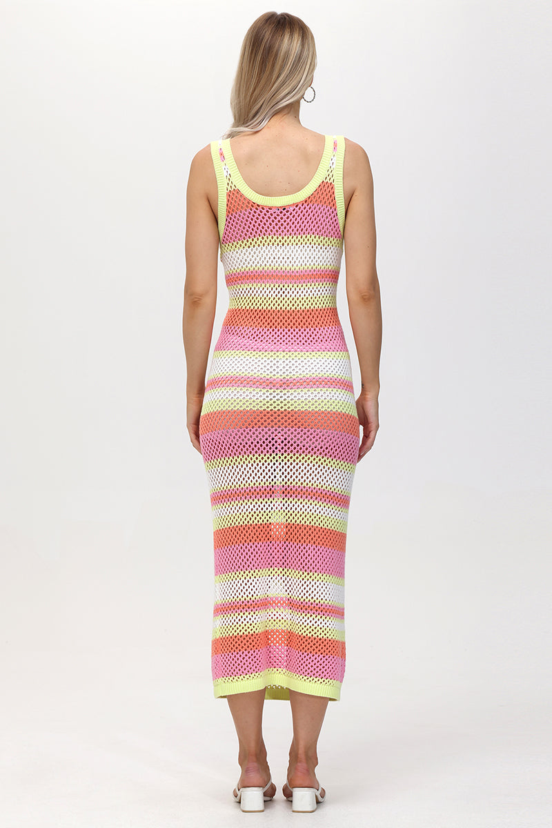 Crochet Maxi Dress - Hot Hot Multi Stripe - Juicy Couture