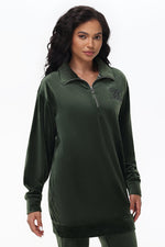 Oversized Small Bling Quarter Zip Pullover - Hands On Deck - Juicy Couture