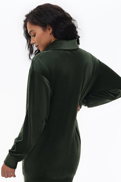 Oversized Small Bling Quarter Zip Pullover - Hands On Deck - Juicy Couture