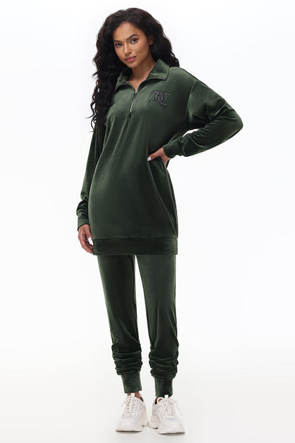 Oversized Small Bling Quarter Zip Pullover - Hands On Deck - Juicy Couture