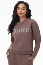 Big Bling Fleece Crewneck Pullover - Pewter - Juicy Couture