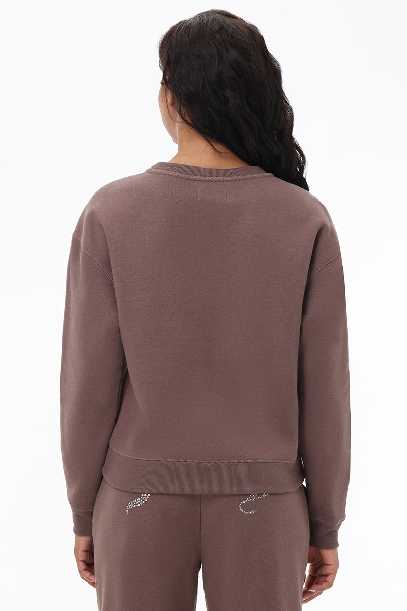Big Bling Fleece Crewneck Pullover - Pewter - Juicy Couture