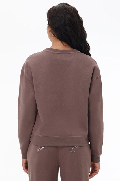 Big Bling Fleece Crewneck Pullover - Pewter - Juicy Couture