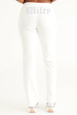 Wifey Customizable Big Bling Velour Track Pants - Angel - Juicy Couture