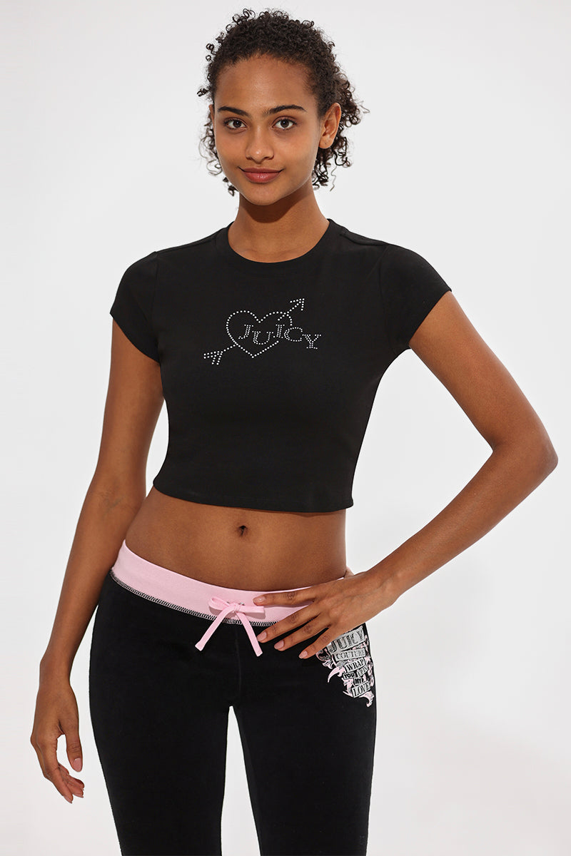 Heart & Arrow Baby Tee - Liquorice - Juicy Couture