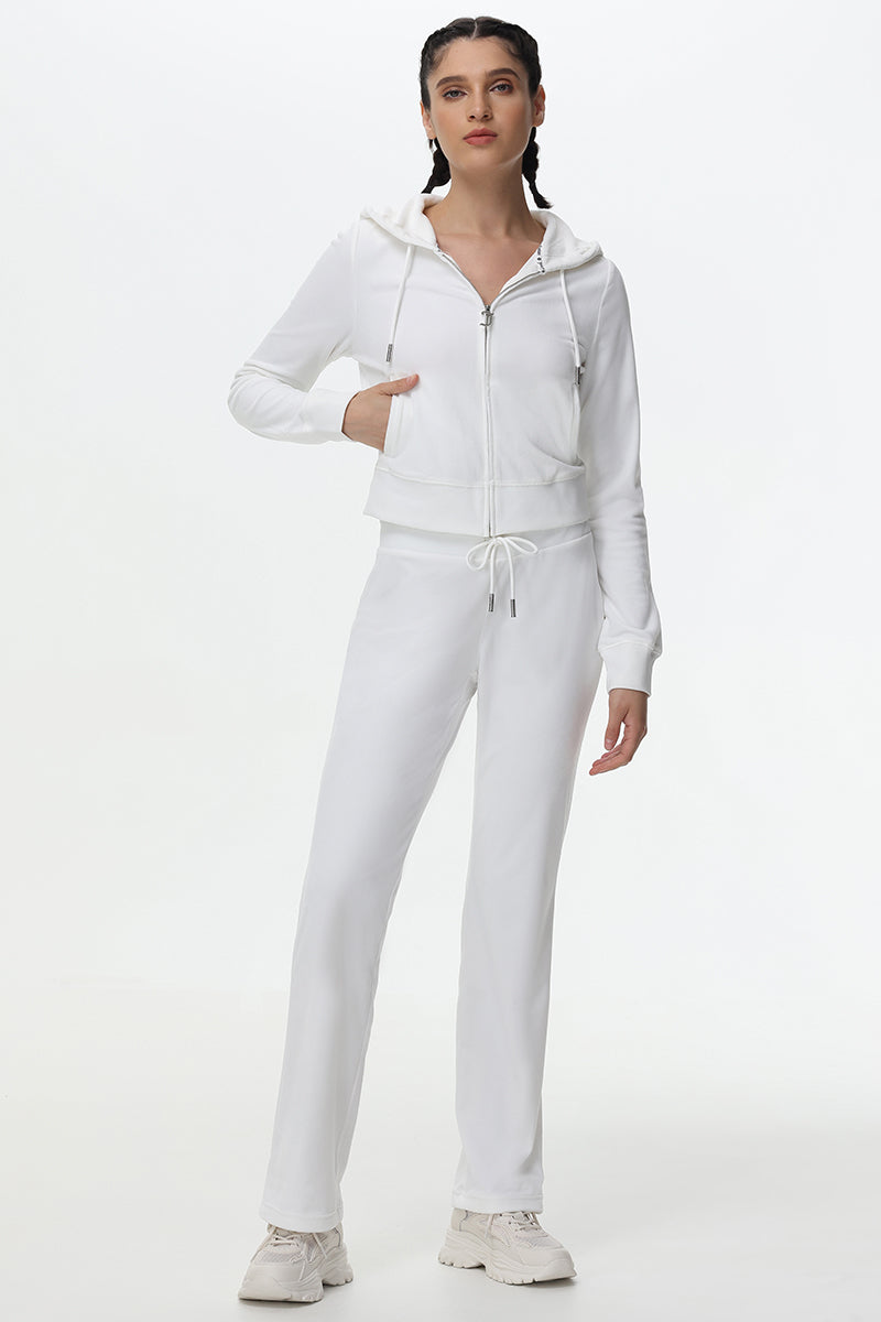 Plus-Size Technicolor Customizable Big Bling Velour Hoodie - Angel - Juicy Couture