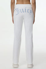 Technicolor Customizable Big Bling Velour Track Pants - Angel - Juicy Couture