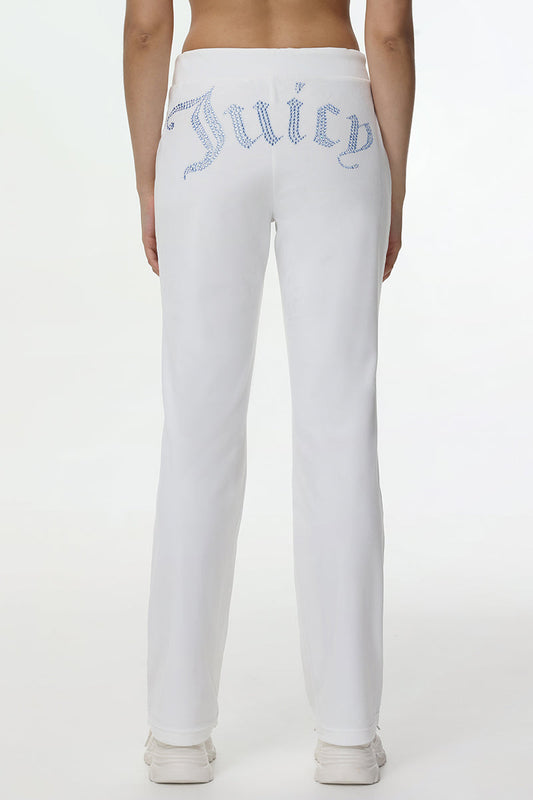 Technicolor Customizable Big Bling Velour Track Pants - Angel - Juicy Couture