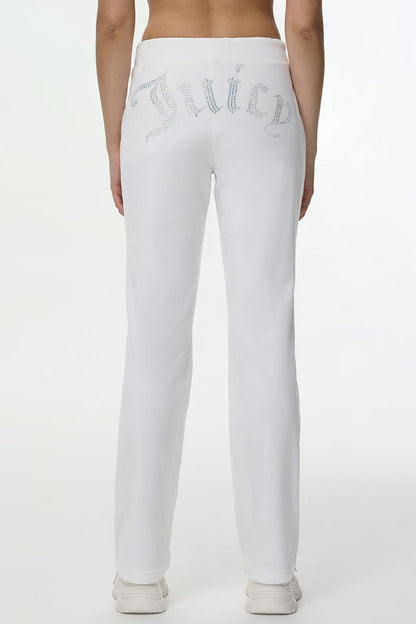 Technicolor Customizable Big Bling Velour Track Pants - Angel - Juicy Couture
