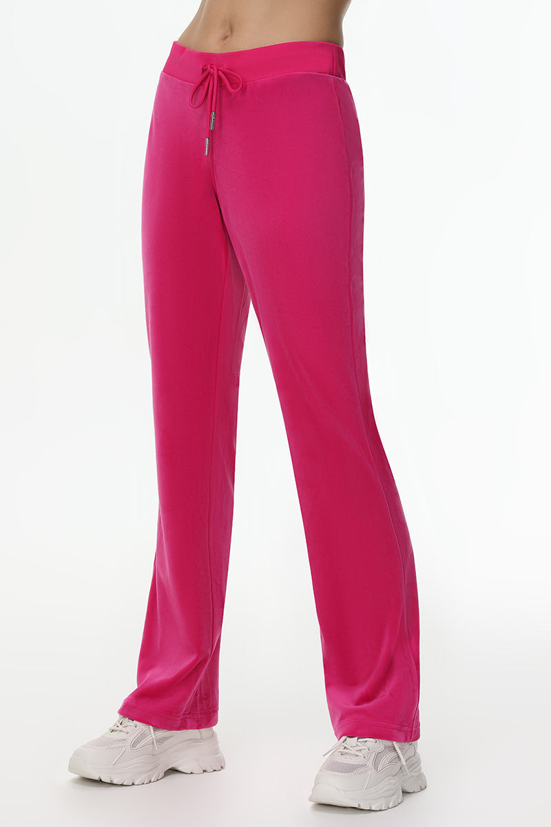 Technicolor Customizable Big Bling Velour Track Pants - Free Love - Juicy Couture