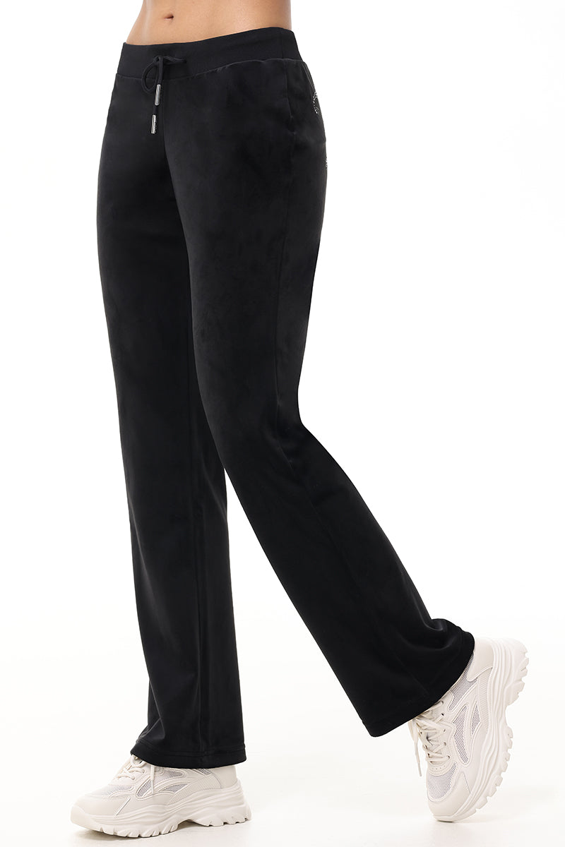 Technicolor Customizable Big Bling Velour Track Pants - Liquorice - Juicy Couture