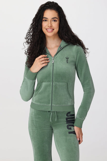 Rebel Without Couture Heritage Hoodie - Dark Forest - Juicy Couture
