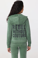 Rebel Without Couture Heritage Hoodie - Dark Forest - Juicy Couture