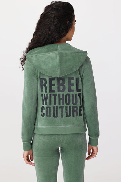 Rebel Without Couture Heritage Hoodie - Dark Forest - Juicy Couture