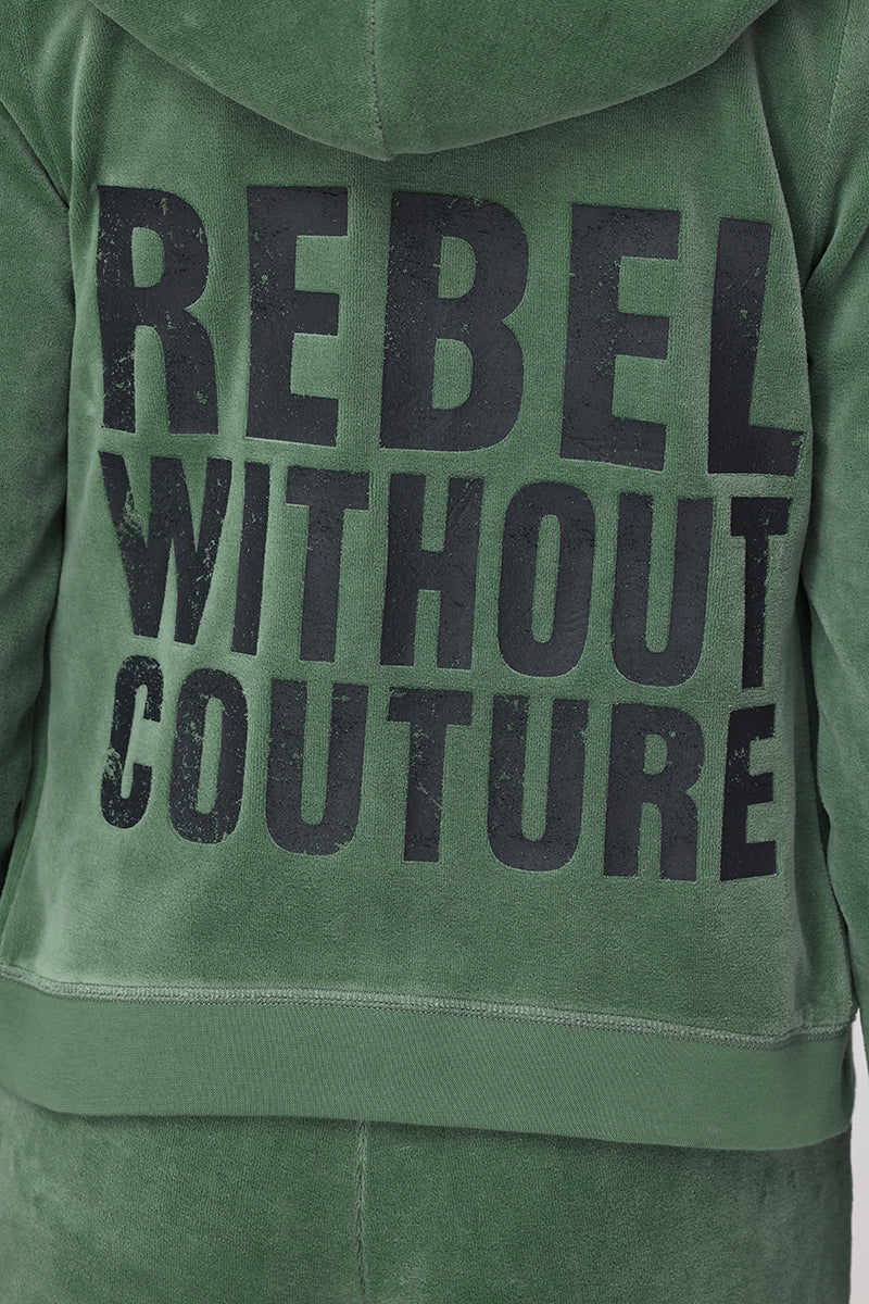 Rebel Without Couture Heritage Hoodie - Dark Forest - Juicy Couture