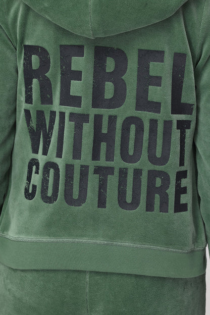 Rebel Without Couture Heritage Hoodie - Dark Forest - Juicy Couture
