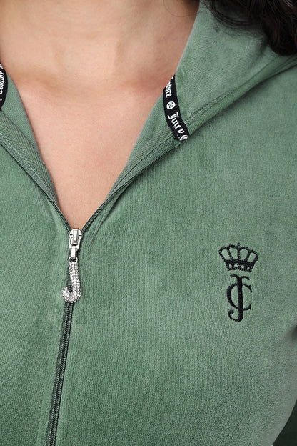 Rebel Without Couture Heritage Hoodie - Dark Forest - Juicy Couture