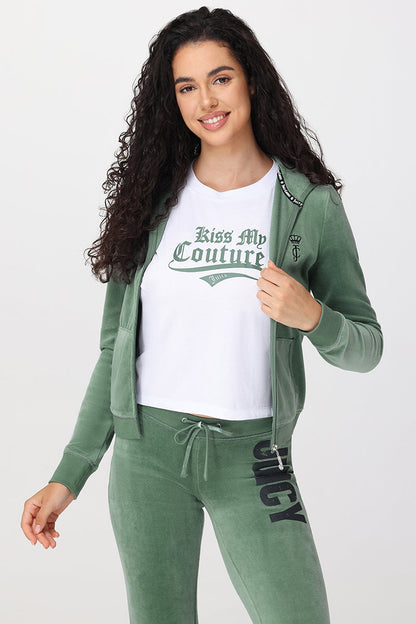 Rebel Without Couture Heritage Hoodie - Dark Forest - Juicy Couture