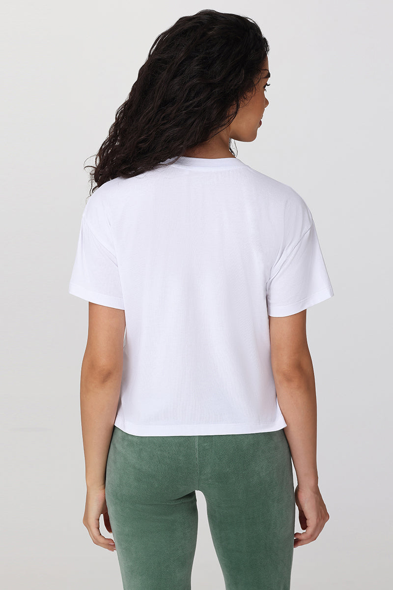 Kiss My Couture Boxy Tee - Bleached White - Juicy Couture