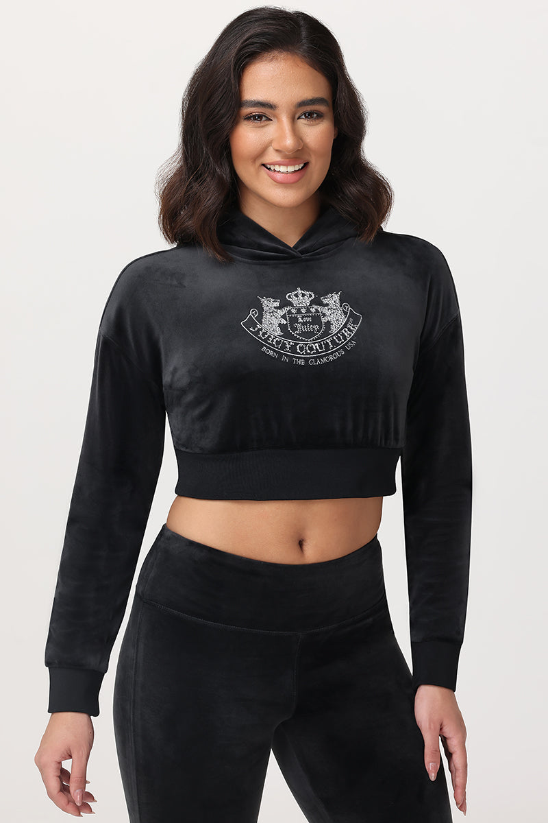 Cropped Scottie Hoodie - Liquorice - Juicy Couture