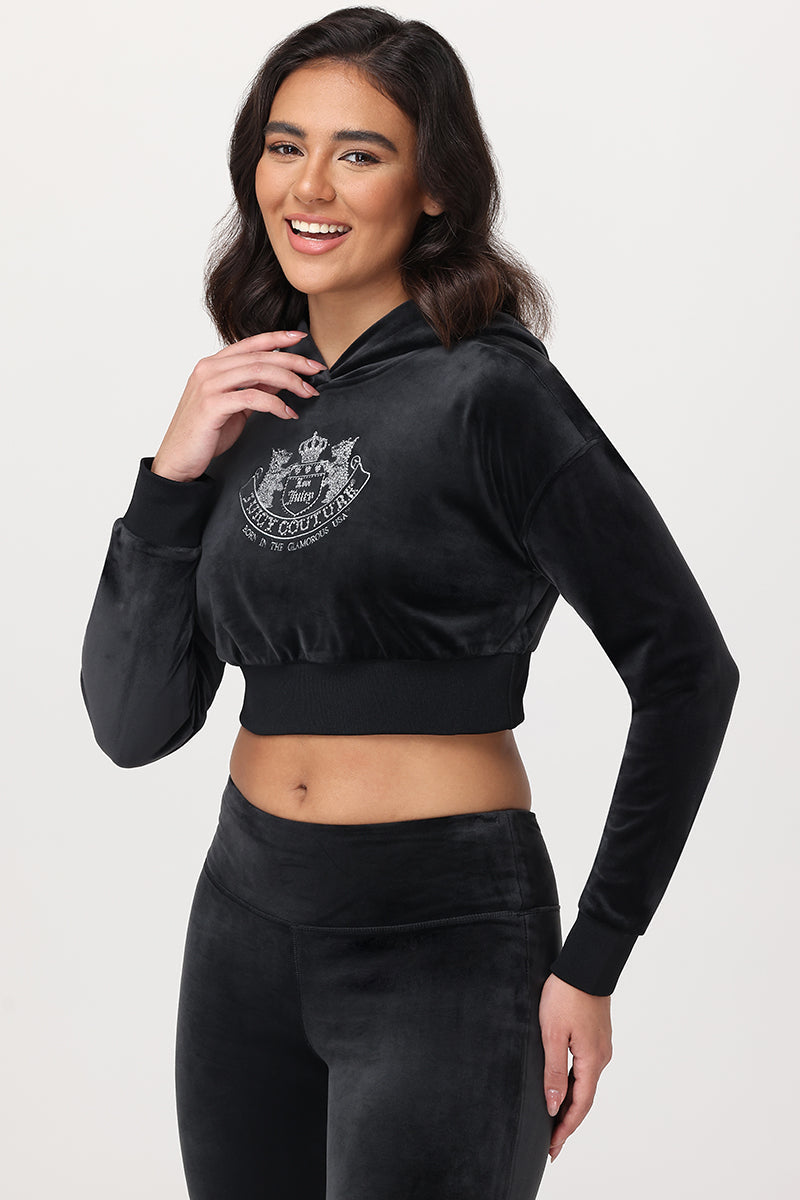Cropped Scottie Hoodie - Liquorice - Juicy Couture
