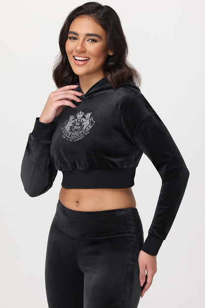 Cropped Scottie Hoodie - Liquorice - Juicy Couture