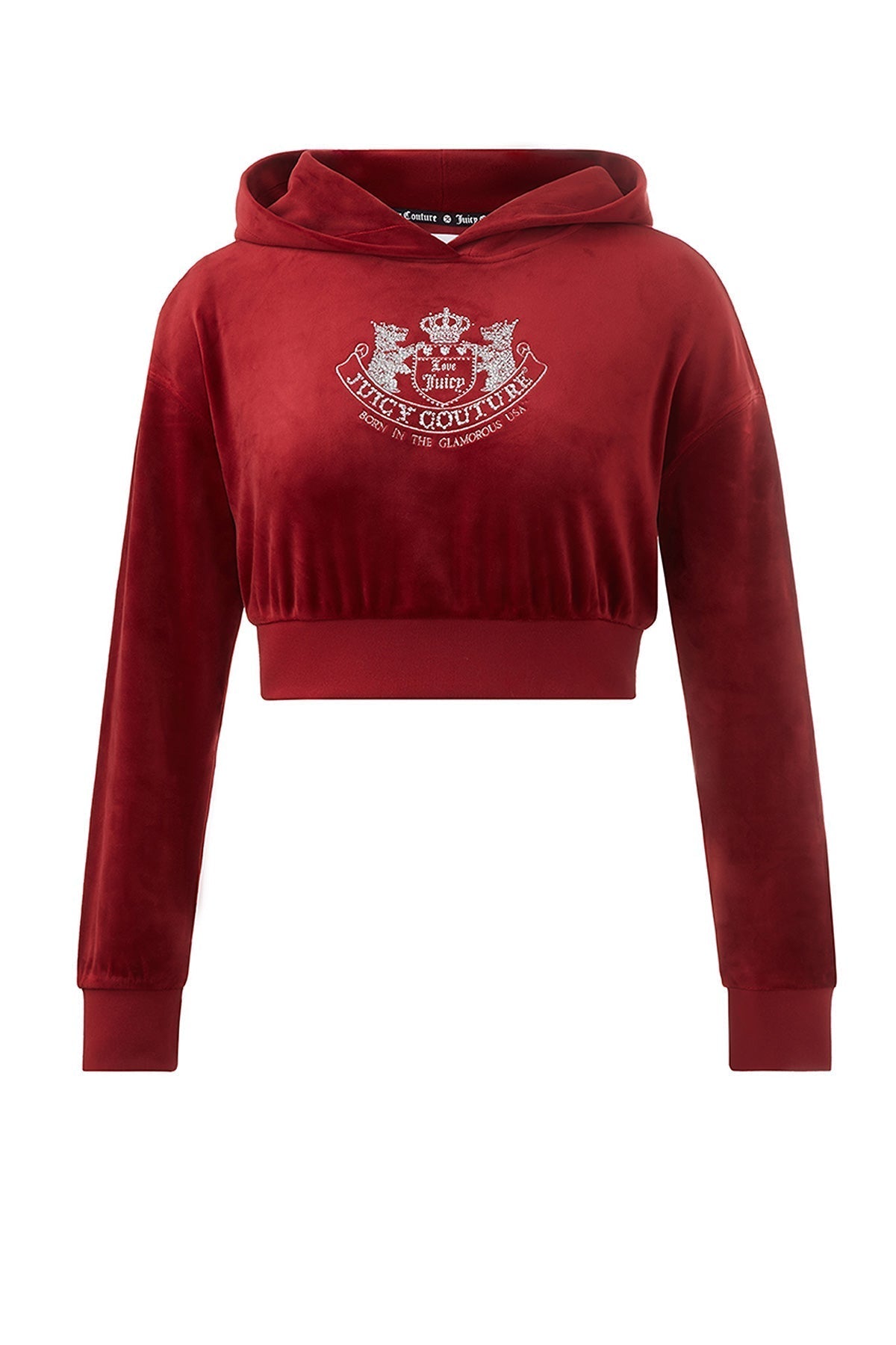 Cropped Scottie Hoodie - Red Dahlia - Juicy Couture