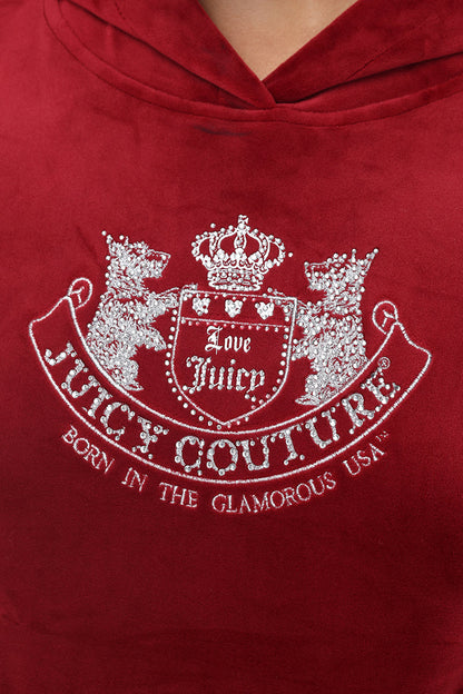 Cropped Scottie Hoodie - Red Dahlia - Juicy Couture