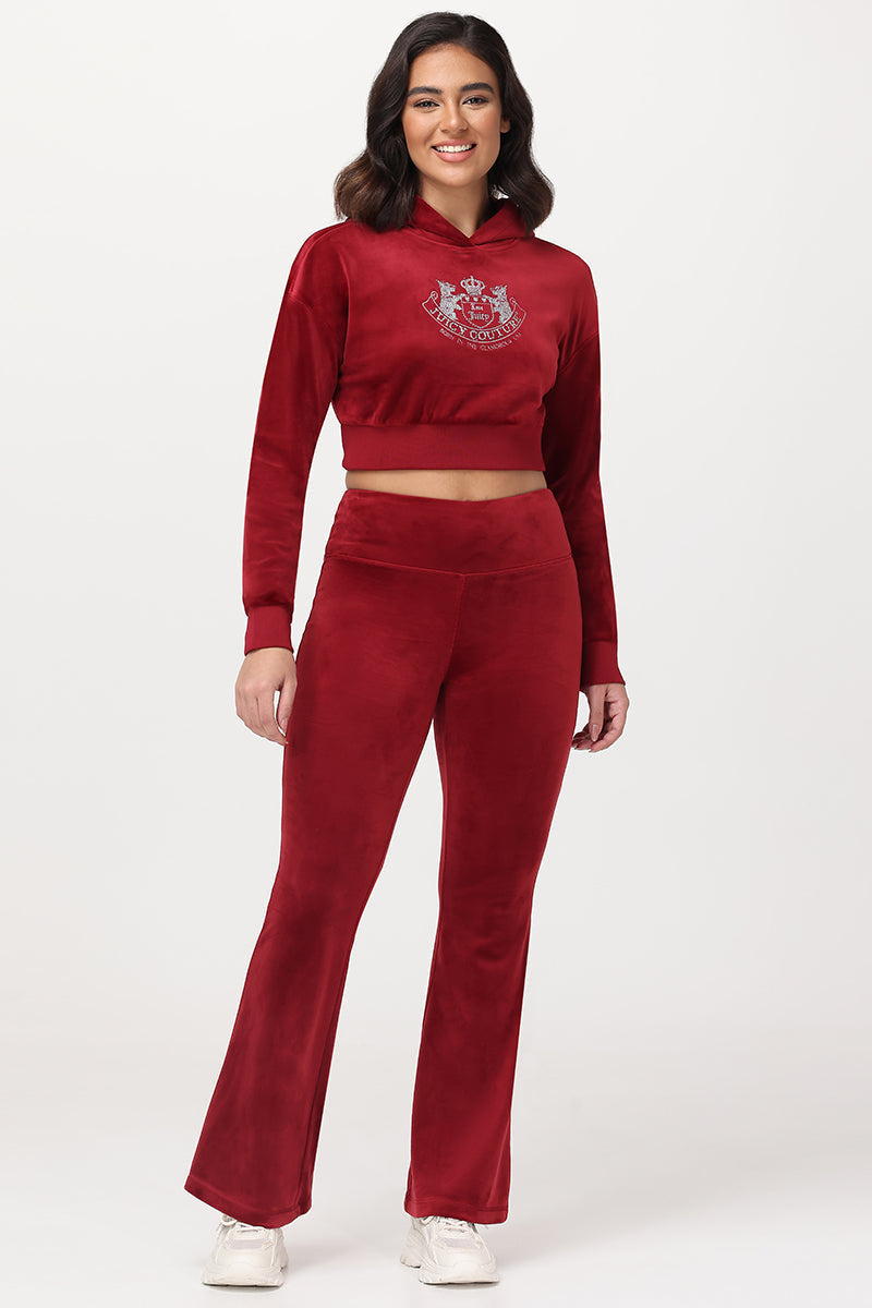 Cropped Scottie Hoodie - Red Dahlia - Juicy Couture