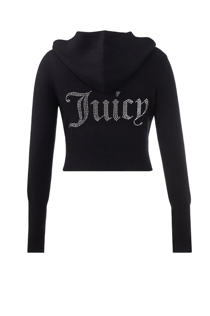 Big Bling Knit Hoodie - Liquorice - Juicy Couture