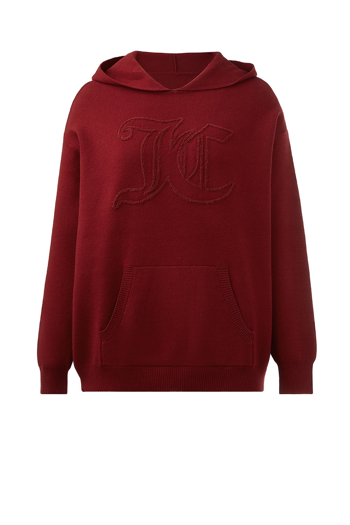 Embroidered Oversized Hoodie - Red Dahlia - Juicy Couture