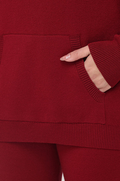 Embroidered Oversized Hoodie - Red Dahlia - Juicy Couture