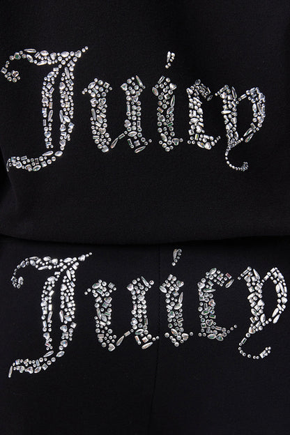 Angel Couture Cropped Fleece Hoodie - Liquorice - Juicy Couture