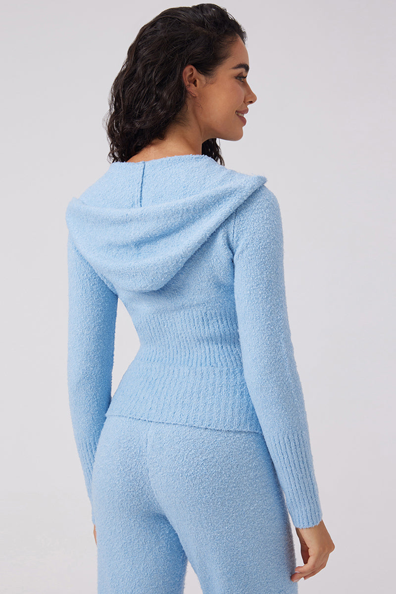 Angel Couture Knitwear Patch Hoodie - Frosted - Juicy Couture