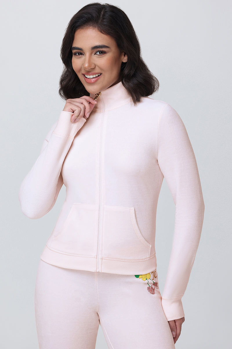 Cherry Heritage Mockneck Jacket - Soft Glow - Juicy Couture
